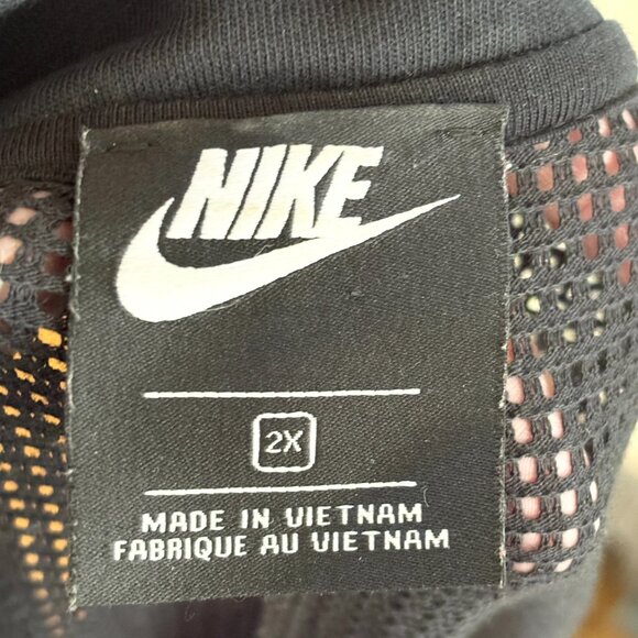 NIKE Long Sleeve Full Zip Sporty Mesh Jacket in Black SZ 2X - Picture 11 of 15